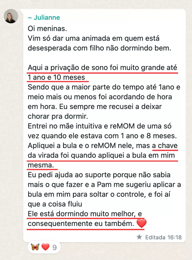 Resultado - Fim da privação de sono